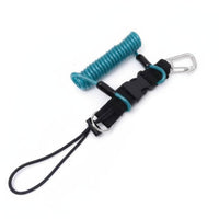 Quick Release Coil Lanyard Anti-Drop Scuba Diving Camera Lanyard Extends to 1.5m Coiled Spring Rope for Snorkeling