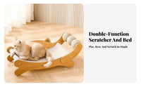 Cat Scratcher Lounge All Seasons Use Curved Cat Scratching Lounge Pet Supplies Spacious Moisture-Resistant for Large Felines