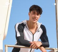 AquaPlay安泊来泳衣男泡温泉拉链速干泳裤三件套装浮潜水母服
