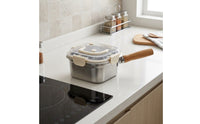 Steaming Rack Deep Fryer Pot Lid Basket Wooden Handle Stainless Steel Deep Fryer