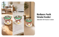 Rust-Resistant Wall-Mounted Pet Bowl Space-Saving Feeder Easy to Clean for Cats, Small Dogs, Young Dogs, Kitchen, Apartment