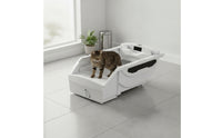 Slimline Open-Top Automatic Litter Box Electric Automatic Cat Litter Box Large Pet Supply Spacious for Cats, Home, Apartment