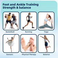 Juneng Wooden Balance Board with Stretcher for Strength Training and Ballet
