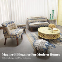 Armless Floor Sofa Module North African evoking Living Room Furniture Easy Assembly