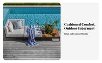 4 Pieces 4-Piece Woven Seating Set Weather-Resistant Outdoor Furniture Set Thick Paddings Easy to Clean for Homeowners