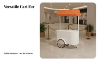 Roving Cuisine Stall Stall Lockable Wheels Roving Cuisine Stall Cart 360-Degree Rotating Casters Rolling Street Vending Cart for Vendors, Caterers
