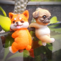 憨趣可爱小猫鱼缸花盆挂饰树脂动物花园庭院装饰挂件创意造景摆件
