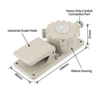 Heavy Duty Aluminum Foot Pedal Switch, Industrial Foot Controller, Cast Aluminum #variant:Without protective cover