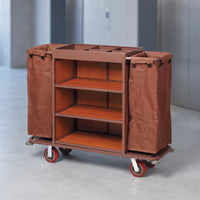 Hotel Maintenance Carrier with Bags Detachable Laundry Trolley with Oxford Bags