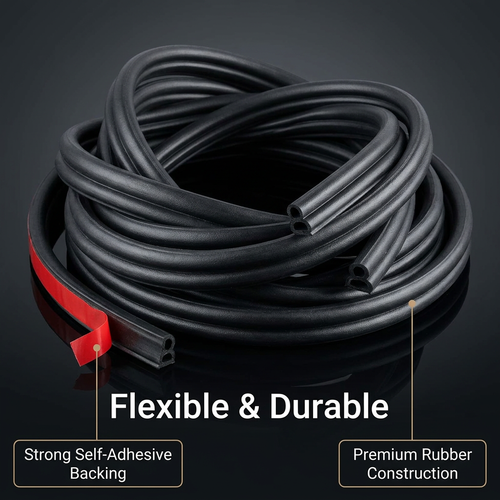 Car Door Seal Strip Rubber Sealing Strip for Most SUVs Sedans, Soundproof Noise  #variant:5 meters