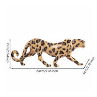 Decorative Leopard Figurine Handmanually Colored Feline Statue Figurine Textured Finish Animal Sculpture