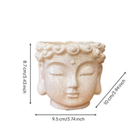 Buddha Head Planter Artistic Buddha Face Flower Pot Ceramic for Desk