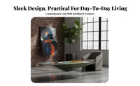 levitating visual effect Acrylic Leg Coffee Table Minimalist Living Space Design Room Furniture Modern visual Artistic Centerpiece for Interior Decorators, Designers, residents, Lounge Area, Office Reception, Den, Apartment