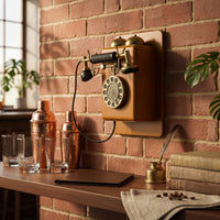 Wall-Attached Antique Phone Photo Prop Retro Telephone Decor for Shop Window