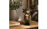Scottish Cow Statue with Flowerpot | Adorable, Whimsical, Scottish cow Figurine, for Garden