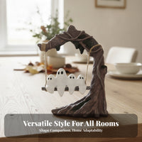 Playful Spirit Figurine with Tree Seat