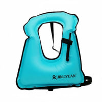 Quick Inflate Inflatable Snorkel Vest Adjustable Straps Inflatable Swim Jacket Bright Colors Water Safety Equipment for Snorkeling