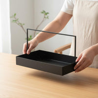 Iron Tea Tray Multi-Purpose Black Metal Tray Decorative Display for Showroom