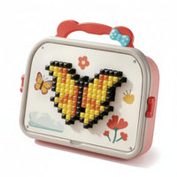 Fungus Nail Puzzle Fine Motor Fungus Nail Pegboard Peg Puzzle with Storage Case Portable Button Art Toy with Pattern Cards