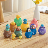 20 Pieces Colorful Sea Animal Counting Toy with Matching Cups Bright Animal Counting Toy with Sorting Cups Learning Educational for Classroom, Playroom, Bath Time