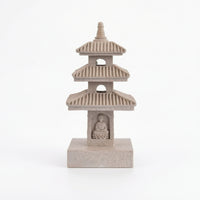 Pagoda Statue with Light Outdoor LED Figurine Lamp Sturdy for Courtyard, Patio