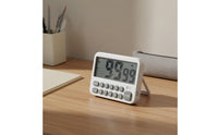Silent Mode with Flashing Light Large Screen Study Timer Adjustable Volume Adhesive Kitchen Timer Built-in Stand for Students, Classroom