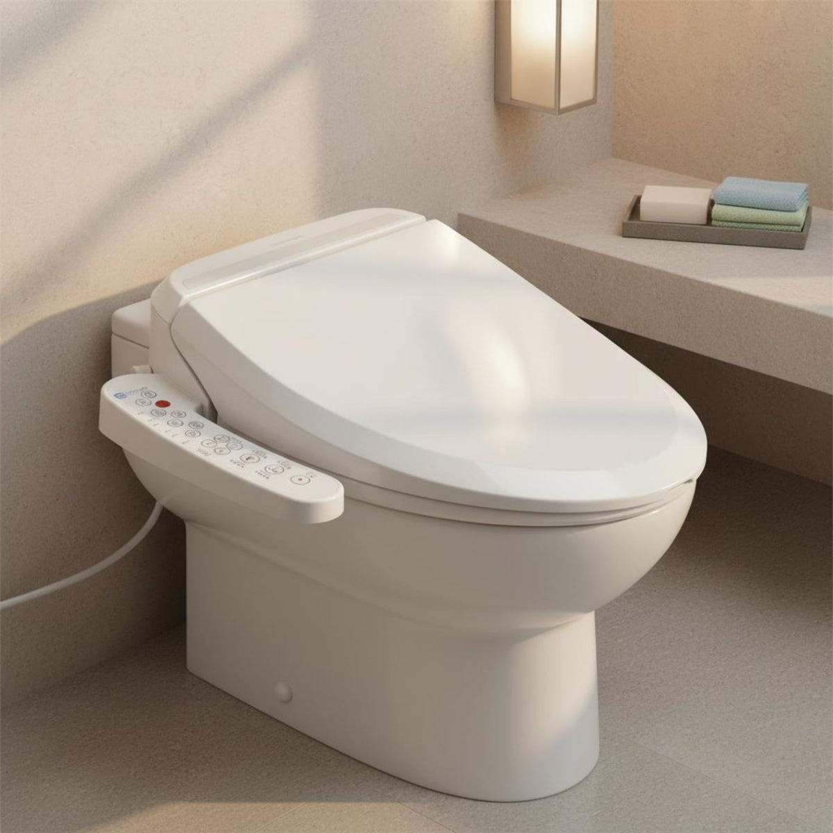 Hotel Grade Smart Toilet Seat Wireless Controller Control Bathroom Fixture for Home
