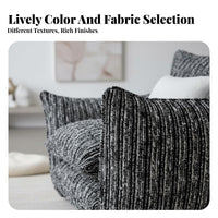 Plush Single-Seater Sofa Modern Minimalist Design Oversized Upholstered Armchair Luxurious Comfort Removable Padding Cover