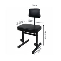 Adjustable Piano Stool with Backrest Easy Assembly Musical Instrument Accessory for Pianists