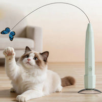 Automatic Interactive Butterfly Feline Toy Handsunrestricted Suction Cup Feline Wand
