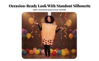 Easy to Wear Bubble Tea Costume | Printed tapioca spheres Details, Funny Oversized Cup Shape, bubble tea Costume, for Halloween