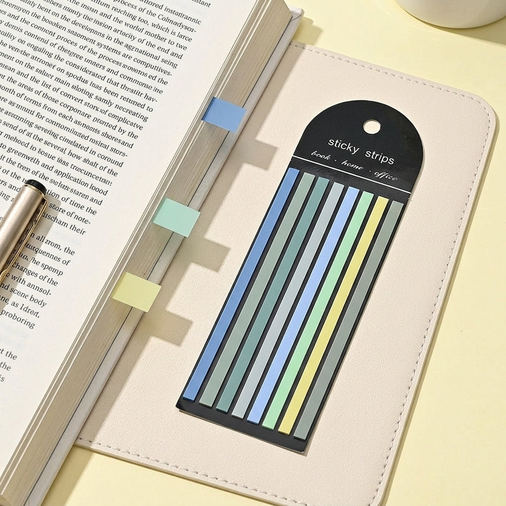 Transparent Sticky Index Tabs Waterproof, Removable Pastel for Reading, Bookmark for Students, Monthly for Planner Journal, Color