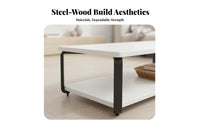 Modern Minimalist Coffee Table Sturdy and Stable for Small Areas, Home, Adults