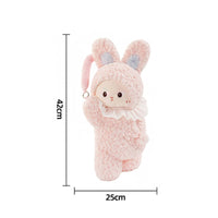 Rabbit Tissue Box Cover Cartoon Fuzzy Material Tissue Box Cover Decorative