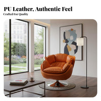 Rotating Barrel Chair Pillow-softLike Comfort Rotating Chair and Ottoman Set Sturdy Duty Includes Footrest for Adults
