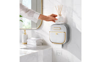Wall Mounted Tissue Box Holder Multi Functional No Tissue Box Space Saving