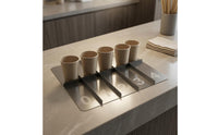 Numbered Drink Carrier Rack Low Profile Stainless Steel Drink Carrier Rectangular