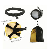 Long-Lasting Swim Parachute with Belt Lightweight Resistance Parachute Reinforced Gear Marine-Grade for Pool