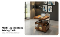 Multi-Functional Convertible Lift-Top Coffee Table Adjustable Height Convertible Lift-Top Table Space-Saving Household Furniture On Wheels for Apartment Dwellers, Homeowners, Home Workers, Living Room, Small Areas, Dining, Balcony