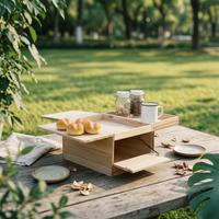 Portable Wooden Box Finish Paulownia Wood Display Box