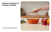 Handled Woven Basket multipurpose Handled Gathering Basket multipurpose