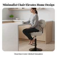 Adjustable Pedestal Chair with Backrest Modern Design for Homeowners