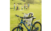 Padded Child Bike Seat with Guard Quick-Release Front Child Bike Seat High-Back Foldable for Toddlers, Kids, Parents, Family Rides, Commuting, Neighborhood Cruising