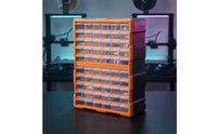 Stackable Parts Storage Box with Transparent Drawers Space-Saving Modular Drawer Organizer Plastic Storage Organizer with Drawers High Visibility for Hobbyists