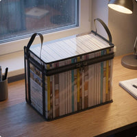 Book Storage Bag Transparent Clear Book Bag Reinforced for Dorm Room