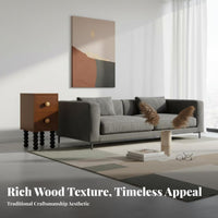 Narrow Nightstand Space-Saving Bedroom Furniture Slim Design for Living Room