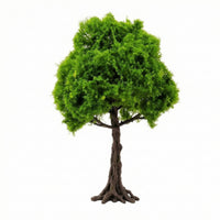 Realistic Artificial Banyan Tree Handmade Scenery Tree with Adjustable Branches Mini Model Natural Green for Hobbyists, Miniature Gardens