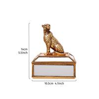 Chic Feline Jewelry Box Multi-Use Mirrored Jewelry Box Luxury Look Home Decor for Vanity Table