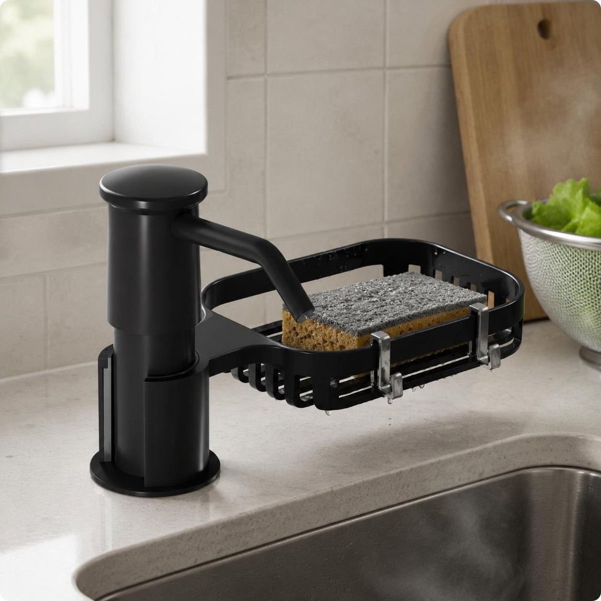 Sink Mounted Soap Dispenser Space Saving Stainless Steel Soap Pump Anti Slip