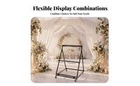 Large Capacity Tiered floral display stand with containers Multitier Design Tiered container Rack Stable frame professional Fixture Sturdy Construction for event Planners, Shop Owners, Gardeners, Wedding location, marketplace Stall, Patio, Balcony